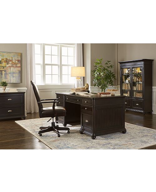 Furniture Clinton Hill Ebony Home Office Executive Desk Created
