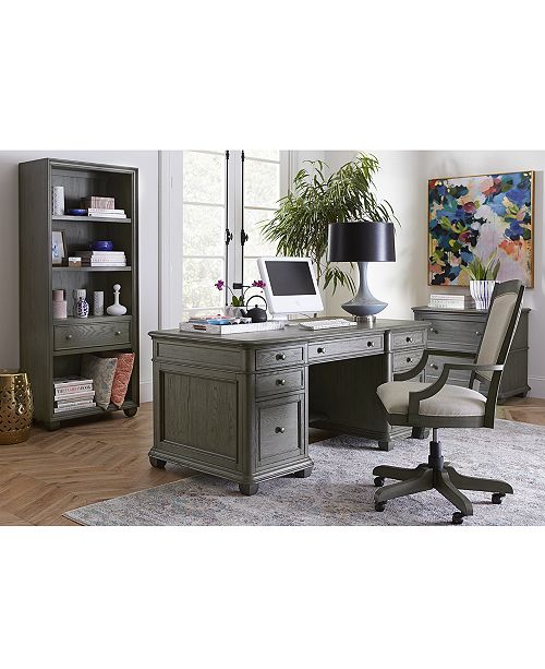 Furniture Sloane Home Office 6 Pc Set Executive Desk Credenza