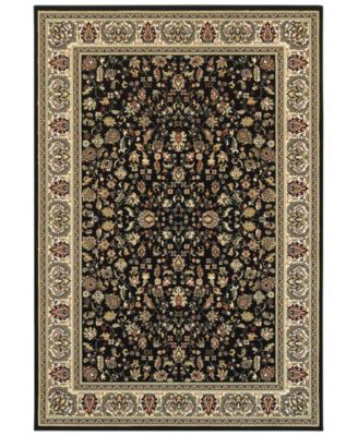Oriental Weavers - Kashan 108B Black/Ivory 3'10" x 5'5" Area Rug