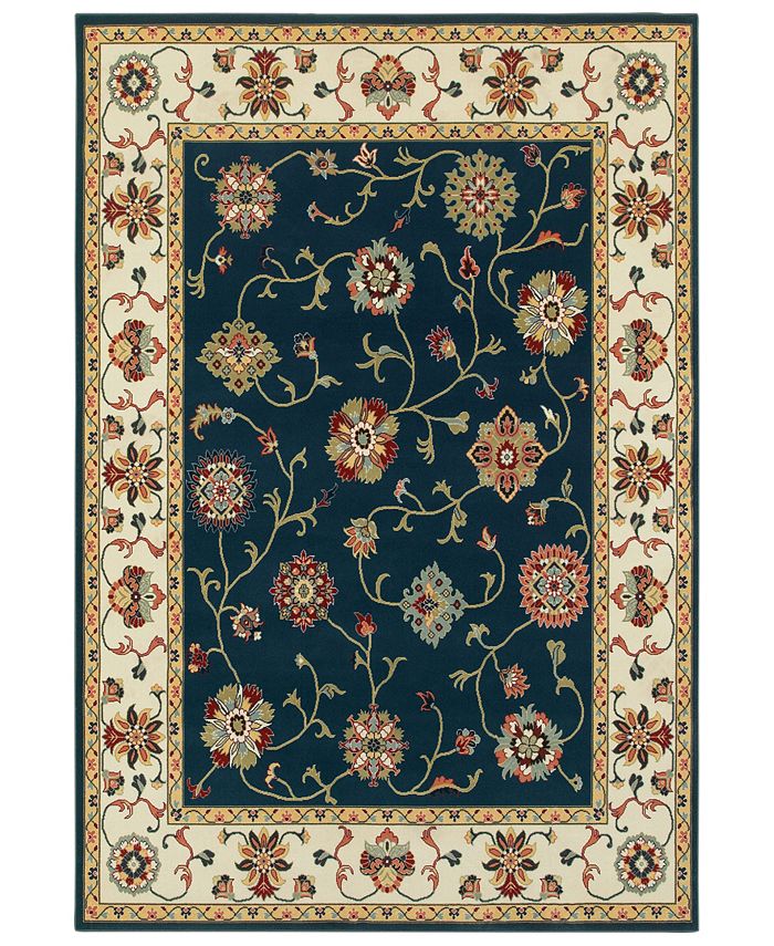 Oriental Weavers - Kashan 2336B Navy/Ivory 7'10" x 10'10" Area Rug