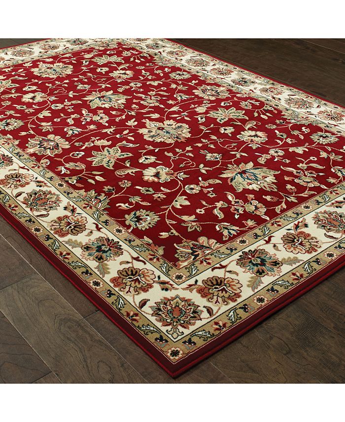 Oriental Weavers - Kashan 4929R Red/Ivory 9'10" x 12'10" Area Rug