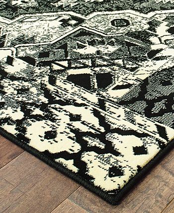 Oriental Weavers - Luna 5603K Black/Ivory 7'10" x 10'10" Area Rug