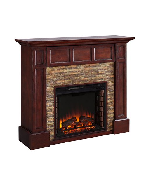 Southern Enterprises Chamblee Faux Stone Media Fireplace & Reviews