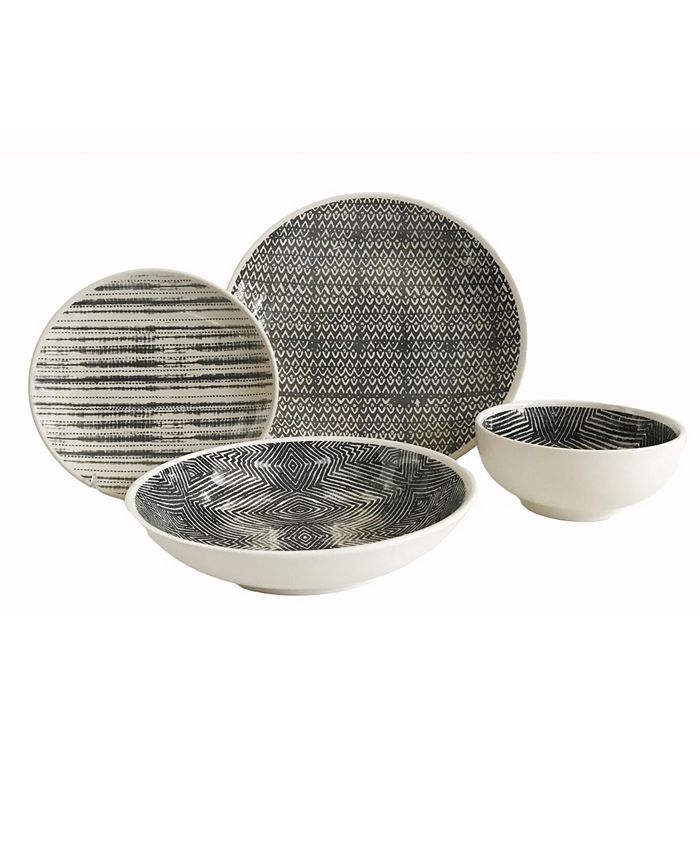 Baum Blue and White 16 Piece Dinnerware Set & Reviews Dinnerware