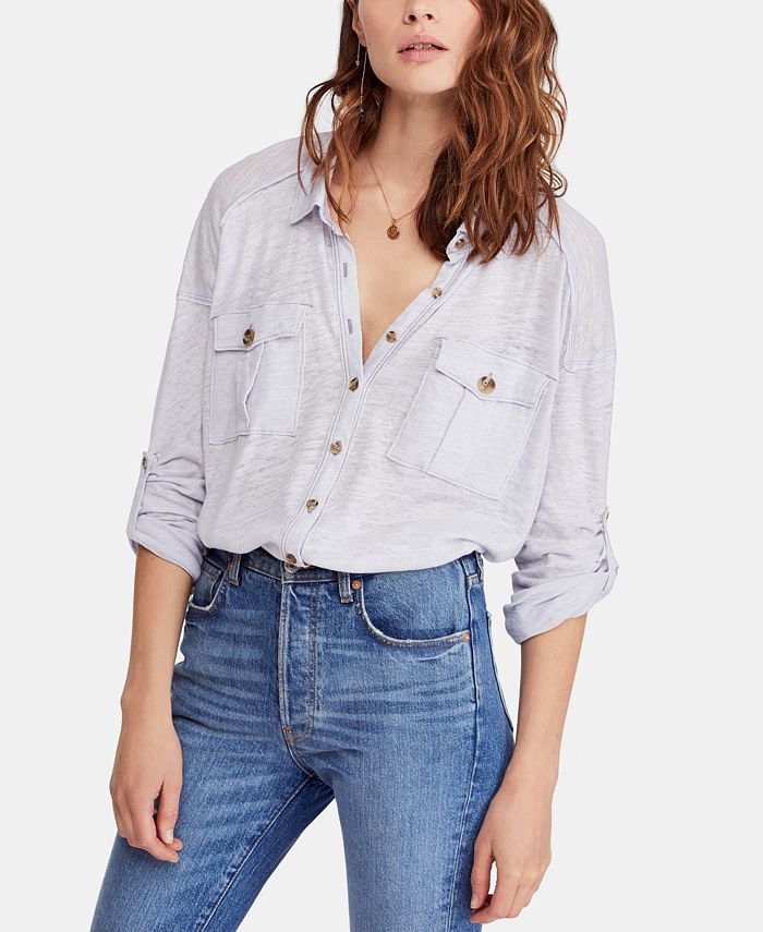 Free People Penelope Button-Down Top & Reviews - Tops - Women - Macy's