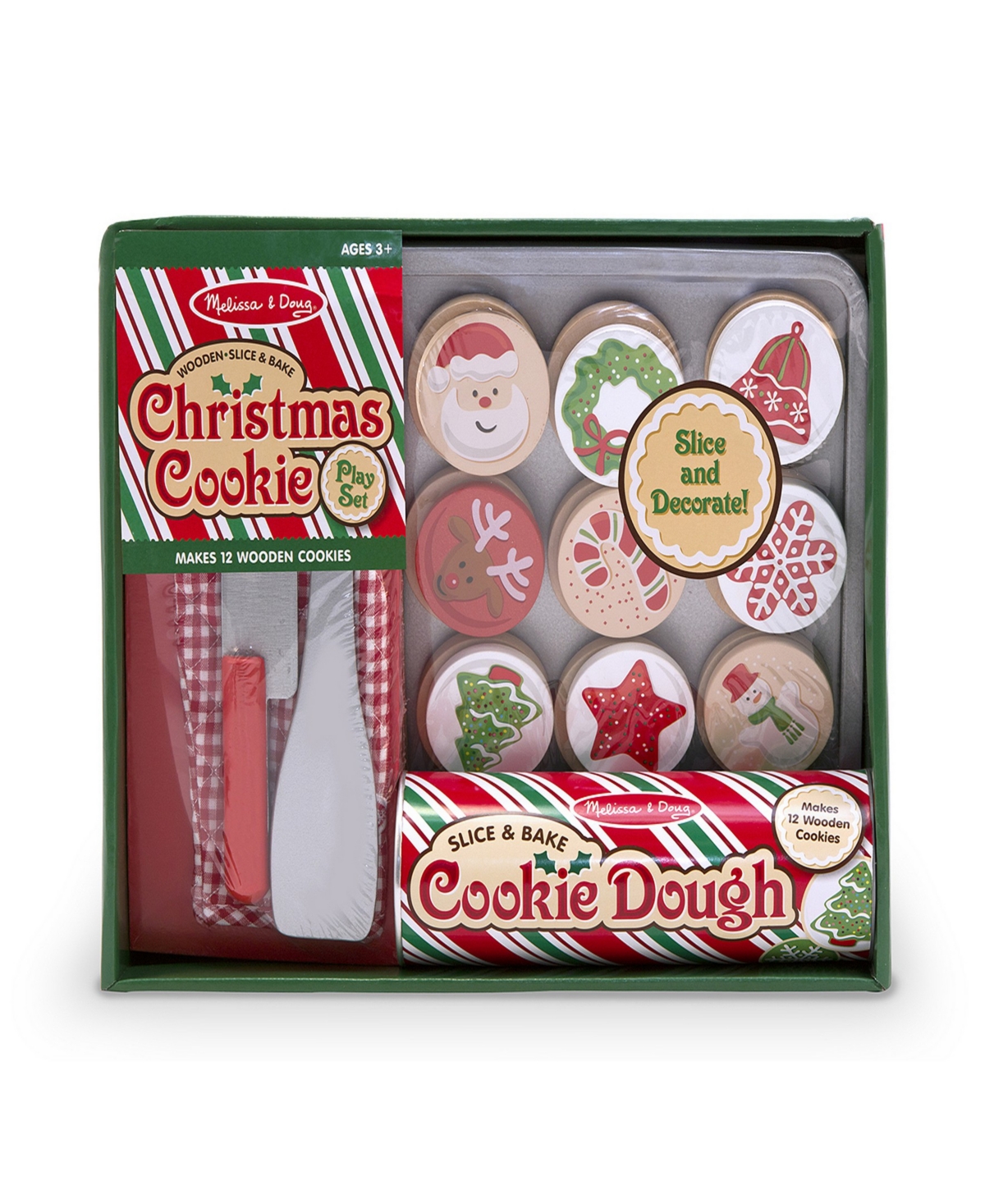 Shop Melissa & Doug Slice And Bake Wooden Christmas Cookie Play Food Set In Multi