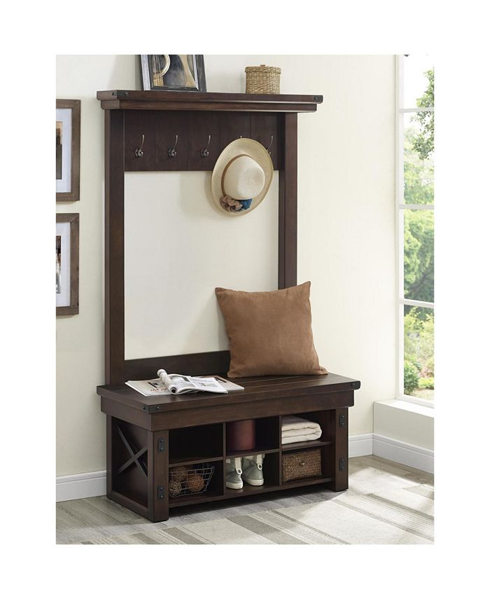 Ameriwood Home Broadmore Entryway Hall Tree With Bench Macy s