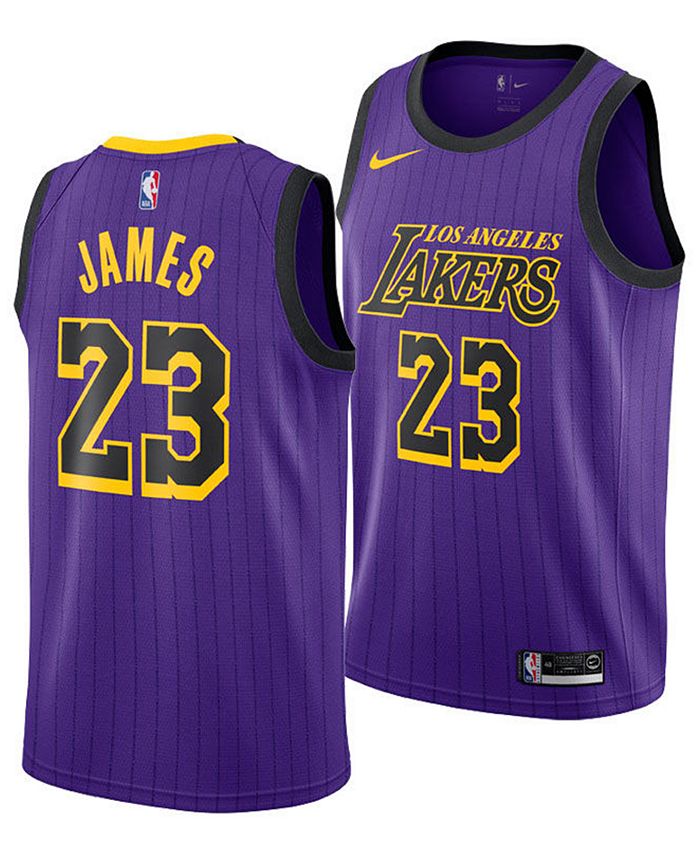 Nike Men's LeBron James Los Angeles Lakers City Swingman Jersey 2018 -  Macy's