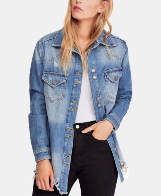 macys free people jean jacket