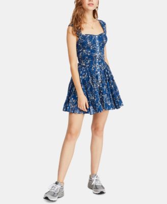 Free People - Dance on the Black Top Cotton Printed Dress