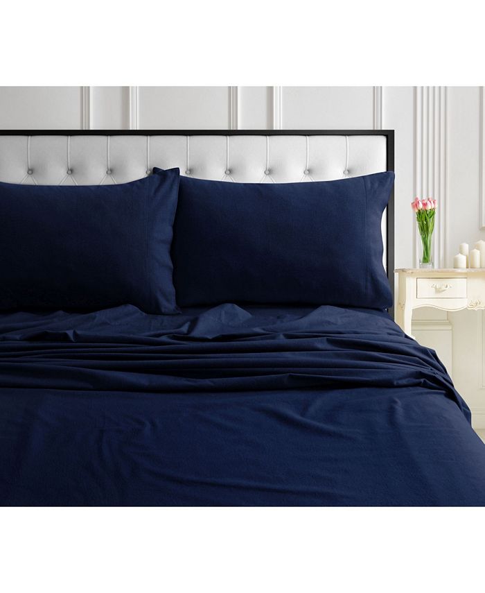 Tribeca Living 170GSM UltraSoft Cotton Flannel Solid Extra Deep