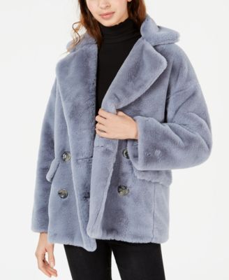 Free People double breasted faux purchases fur coat