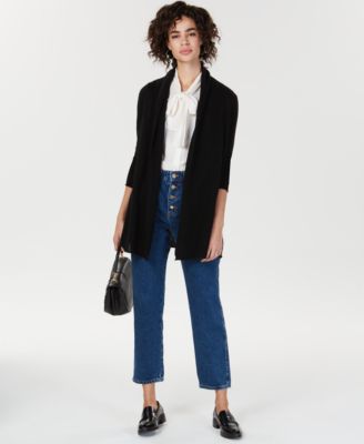 Charter Club - Rolled-Edge Cashmere Cardigan