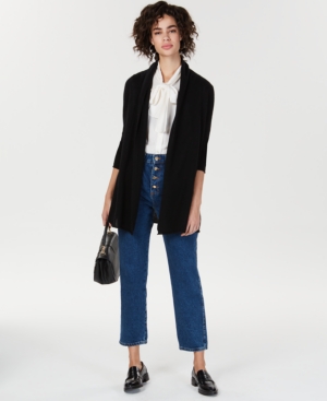Charter Club Rolled-Edge Pure Cashmere Cardigan Created for Macy's