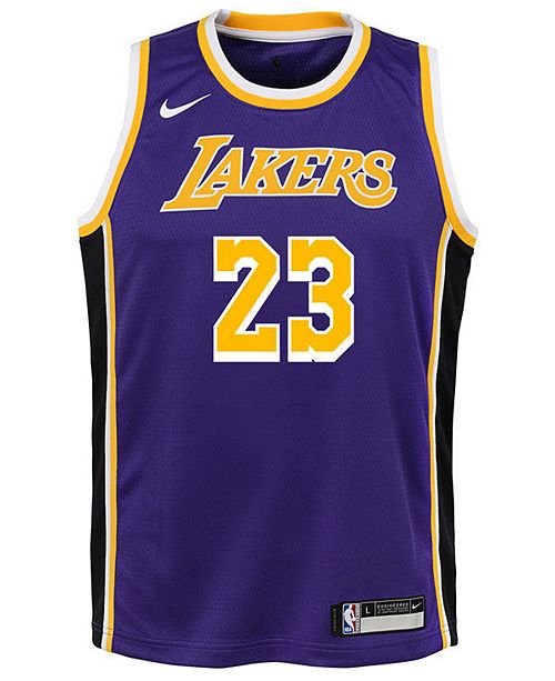 Nike LeBron James Los Angeles Lakers Statement Swingman Jersey, Big ...