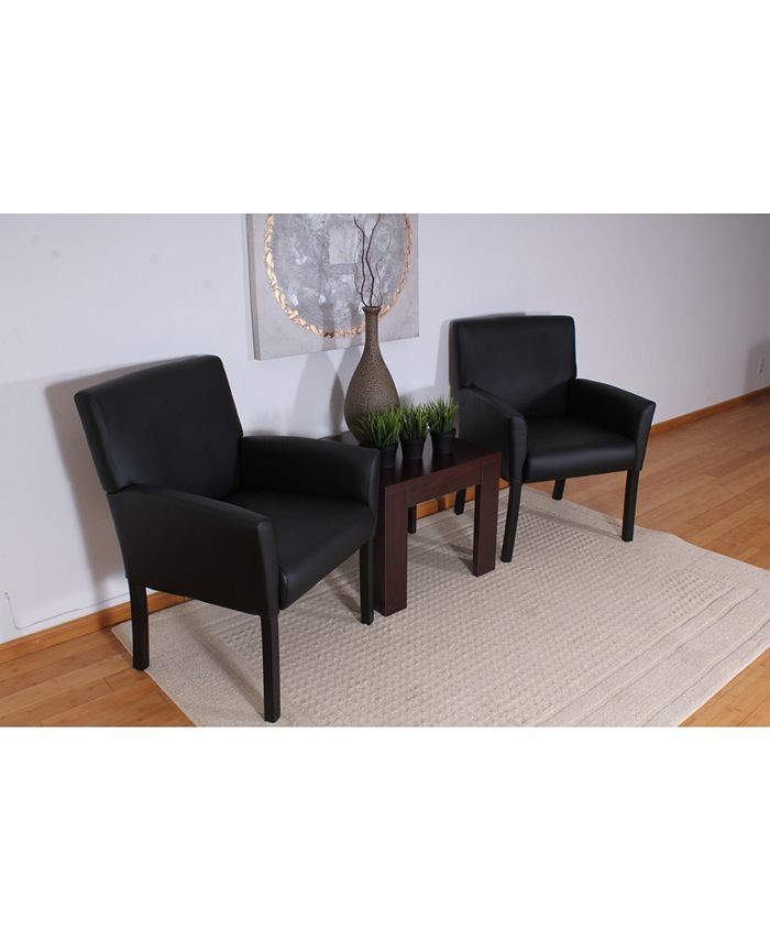 Boss Office Products Black Boss Box Arm Guest Chair Macy's