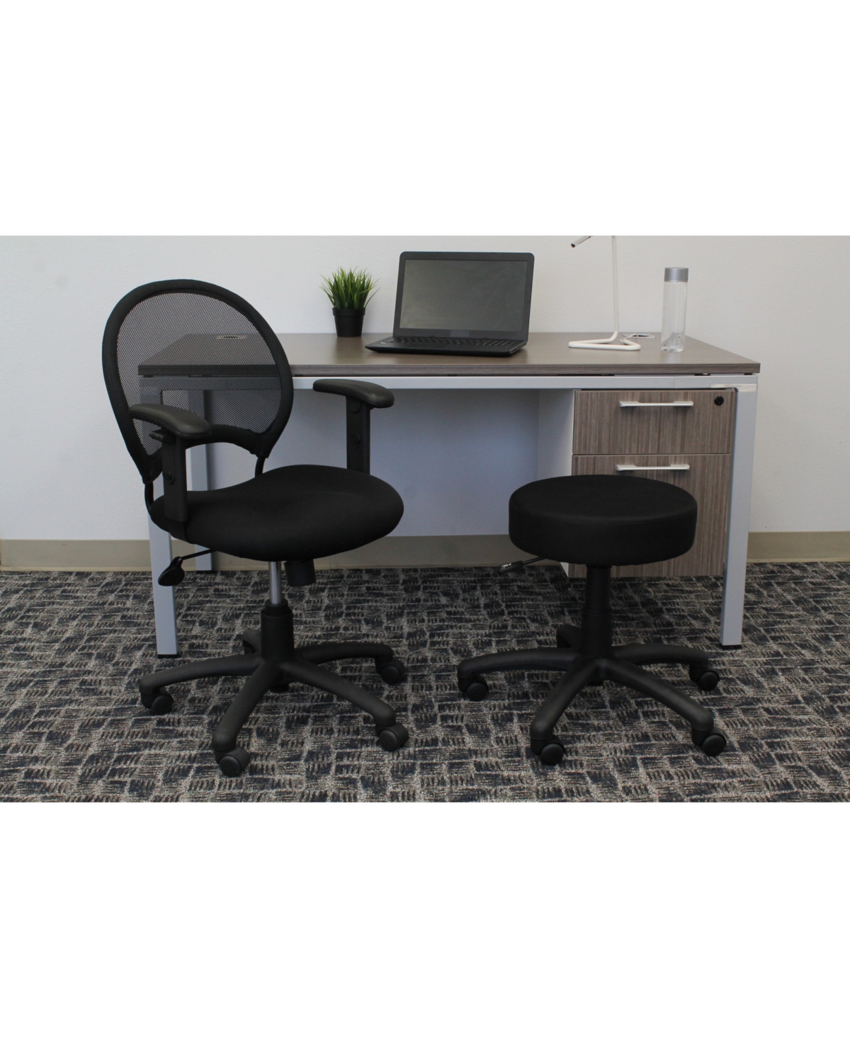 Boss Office Products Mesh Chair With Adjustable Arms