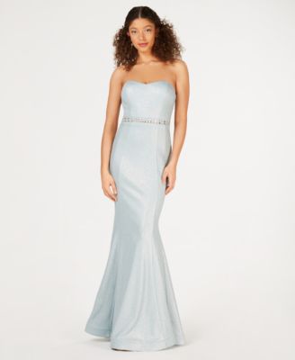 macys silver gown