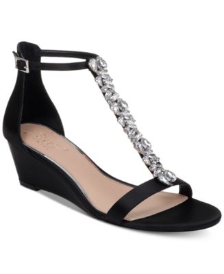 Jewel Badgley Mischka Darrell Wedge Sandals - Macy's