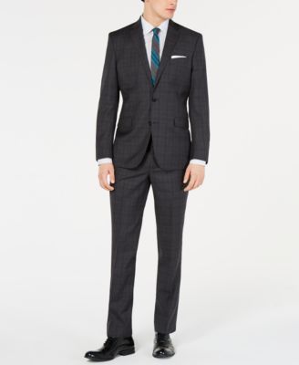 Kenneth Cole New York Men's Slim-Fit Plaid Performance Suit