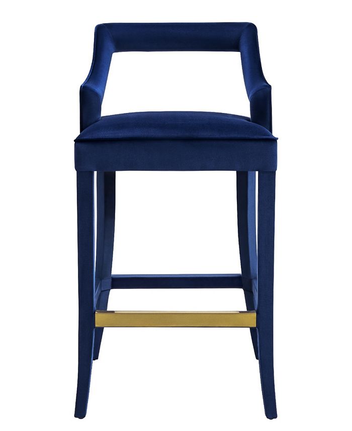 TOV Furniture Tiffany Navy Velvet Counter Stool Macy's