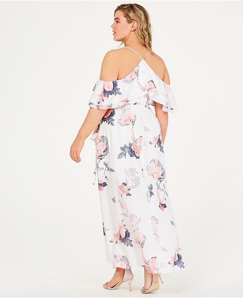 City Chic Trendy Plus Size Cold-Shoulder Maxi Dress ...