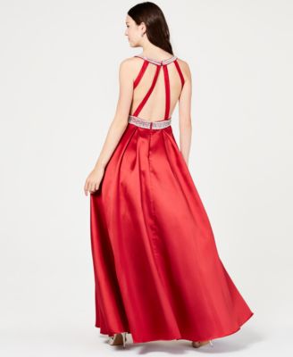 Say Yes to the Prom Juniors' Jewel-Top Ballgown, Created for