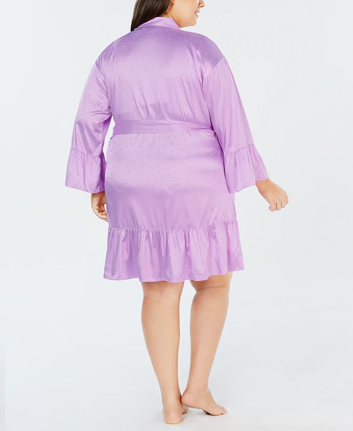 INC International Concepts I.N.C. Plus Size Satin Jacquard Flounce Wrap ...