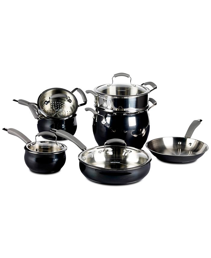 The Cellar Stainless Steel 11-Pc. Cookware Set, Created for Macy's - Macy's