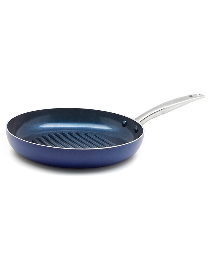 Blue Diamond Cookware Diamond Infused Ceramic Nonstick, 11 Griddle Pan,  PFAS-Free, Dishwasher Safe, Oven Safe, Blue