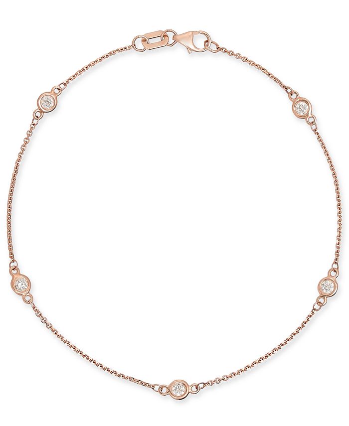 Macy's Diamond Bezel Link Bracelet (1/3 ct. t.w.) - Macy's