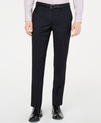 mens navy blue pinstripe pants