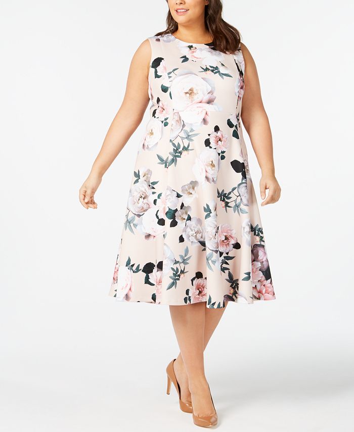Calvin klein plus clearance size dresses macy's