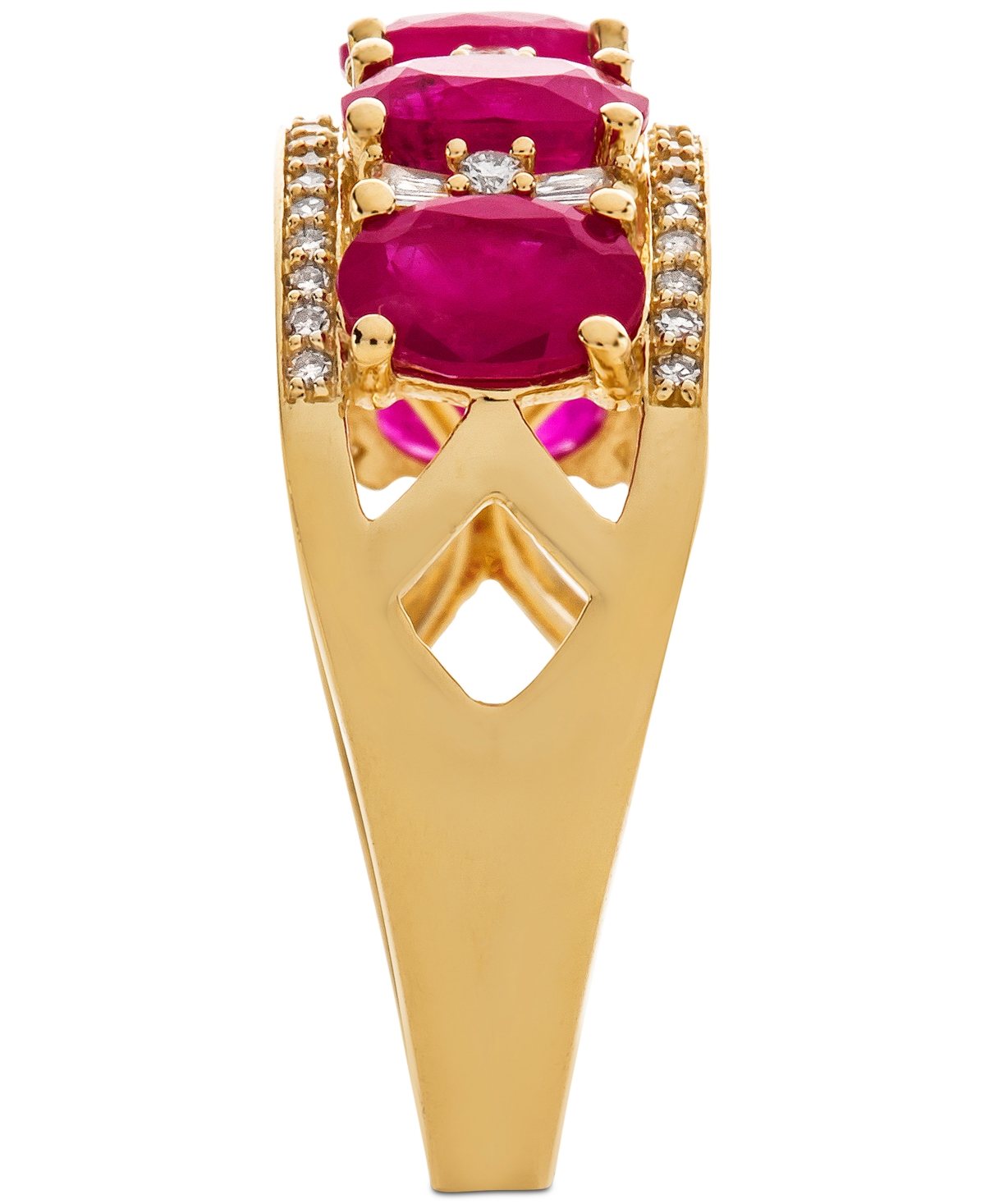Sapphire (2-7/8 ct. t.w.) & Diamond (1/3 ct. t.w.) Ring in 14k White Gold (Also in Emerald, Tanzanite and - Ruby/Yellow Gold