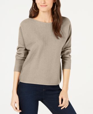 INC International Concepts - Ribbed Dolman-Sleeve Sweater