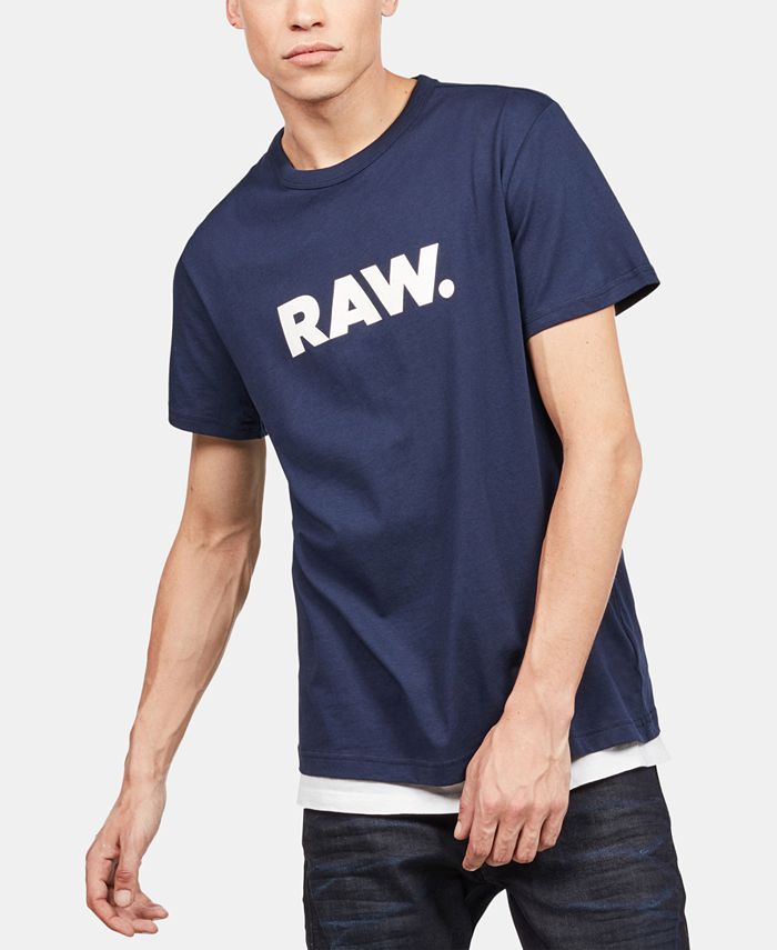 G-Star Raw Men\'s Holorn RAW Graphic Logo Crewneck T-Shirt - Macy\'s