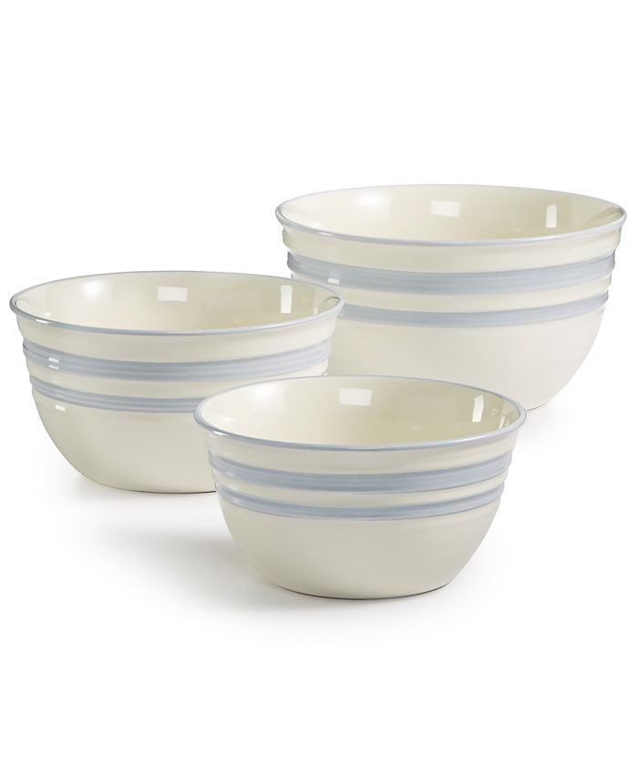 Martha Stewart Collection CLOSEOUT! Color Striping Mixing Bowls, Set of 3, Created for Macy's
