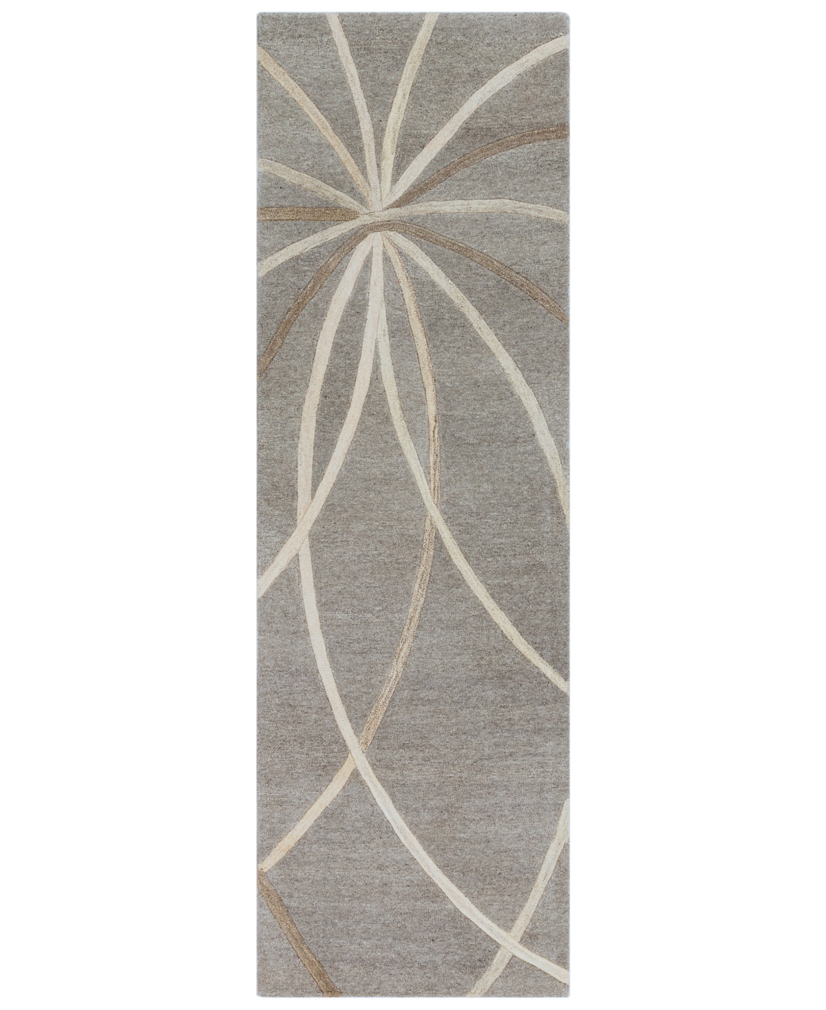 Surya Forum Fm-7217 Medium Gray 2'6in x 8' Runner Area Rug - Medium Gray