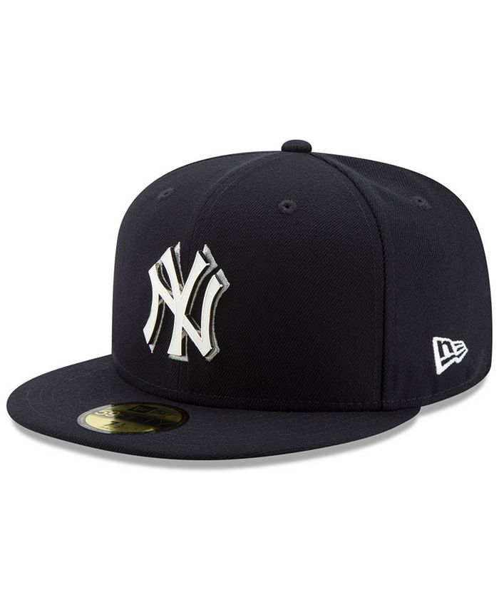 New Era New York Yankees Metal & Thread 59FIFTY-FITTED Cap - Macy's
