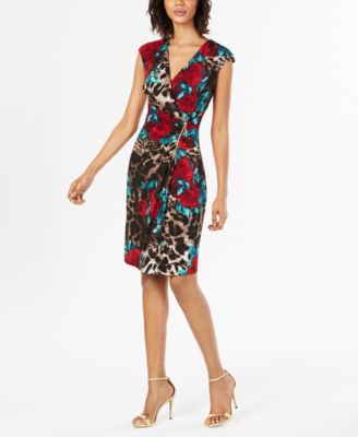 bright leopard print dress