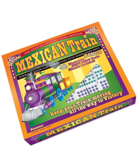 Детские игрушки Puremco Mexican Train Double 12 Color Dot Dominoes, 91 Pieces, Ages 6+