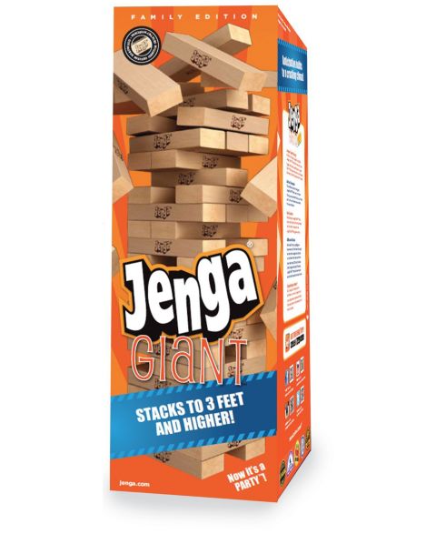 Детские настольные игры Jenga Giant Family Edition 54-Piece Board Game, Ages 6+