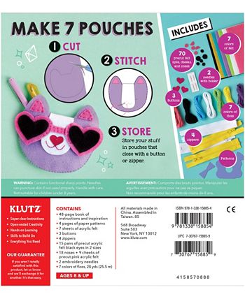  KLUTZ Stitch & Style Pouches Craft Kit : Klutz: Toys & Games
