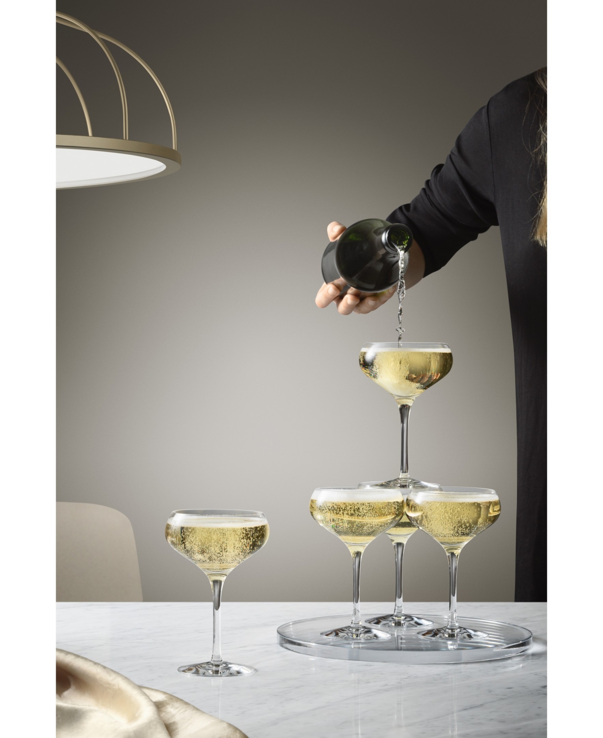 Orrefors More Champagne Coupe, Set Of 4 In Clear
