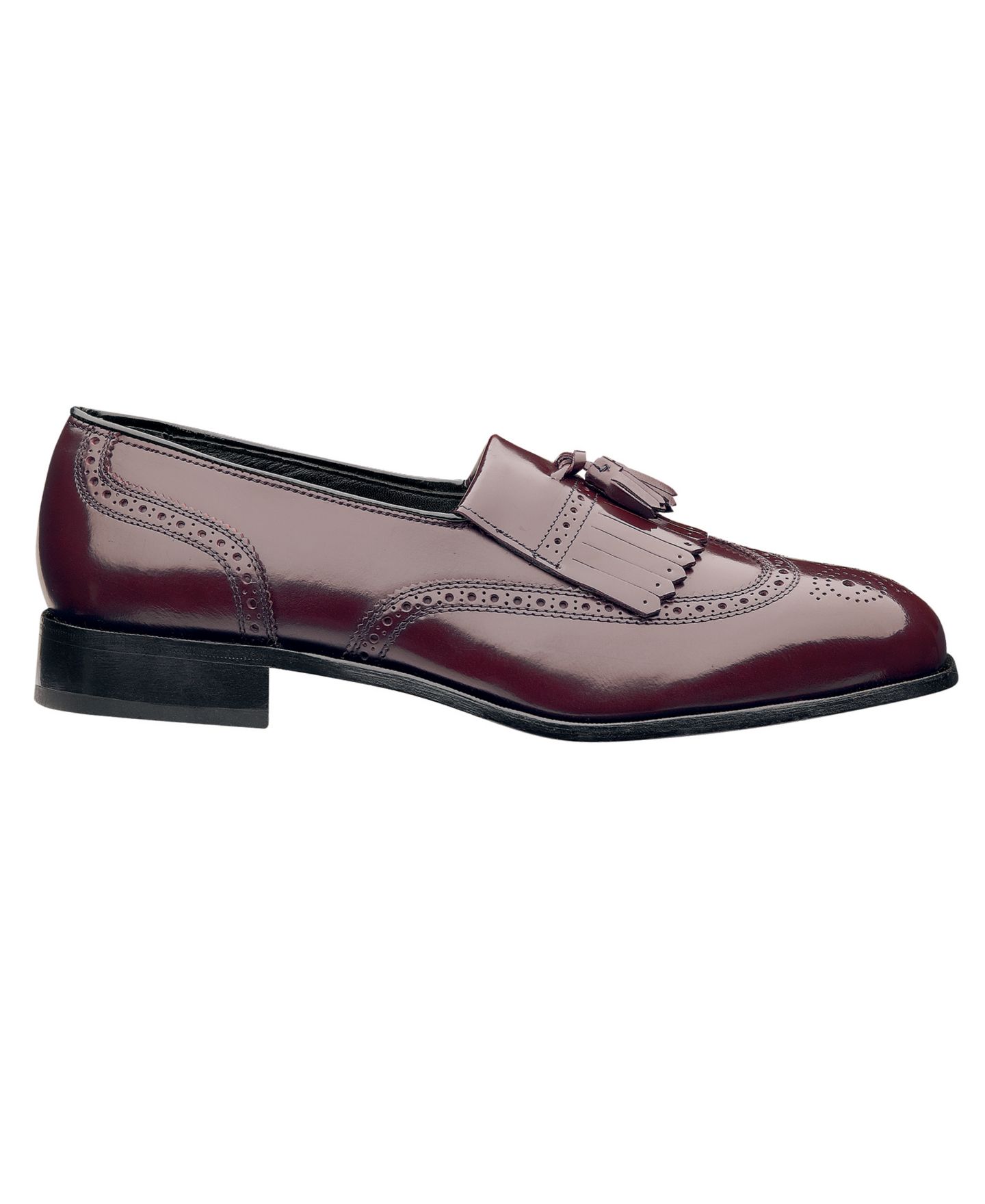 Мужские туфли Florsheim Lexington Kiltie Tasseled Wing-Tip Loafer, цвет: Чёрный — фото 2