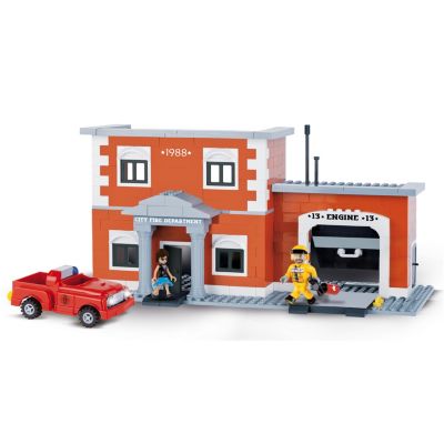 COBI Action Town Engine 13 Fire Station 330 Piece Construction Blocks Building Kit