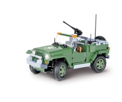 COBI Small Army Jeep Wrangler US Military 1 18 Scale 250 Piece Construction Blocks Building Kit