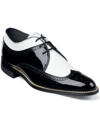 stacy adams black and white wingtips
