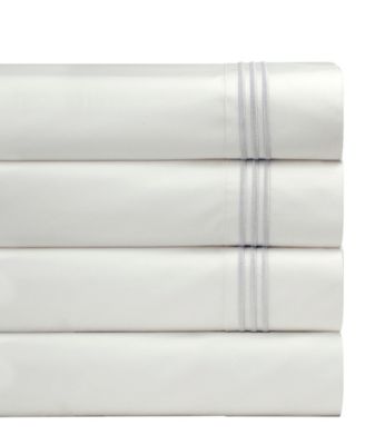 300 Thread Count Embroidered Cotton Oversized Percale Sheet Set, California King