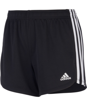 image of adidas Big Girls 3-Stripe Mesh Shorts